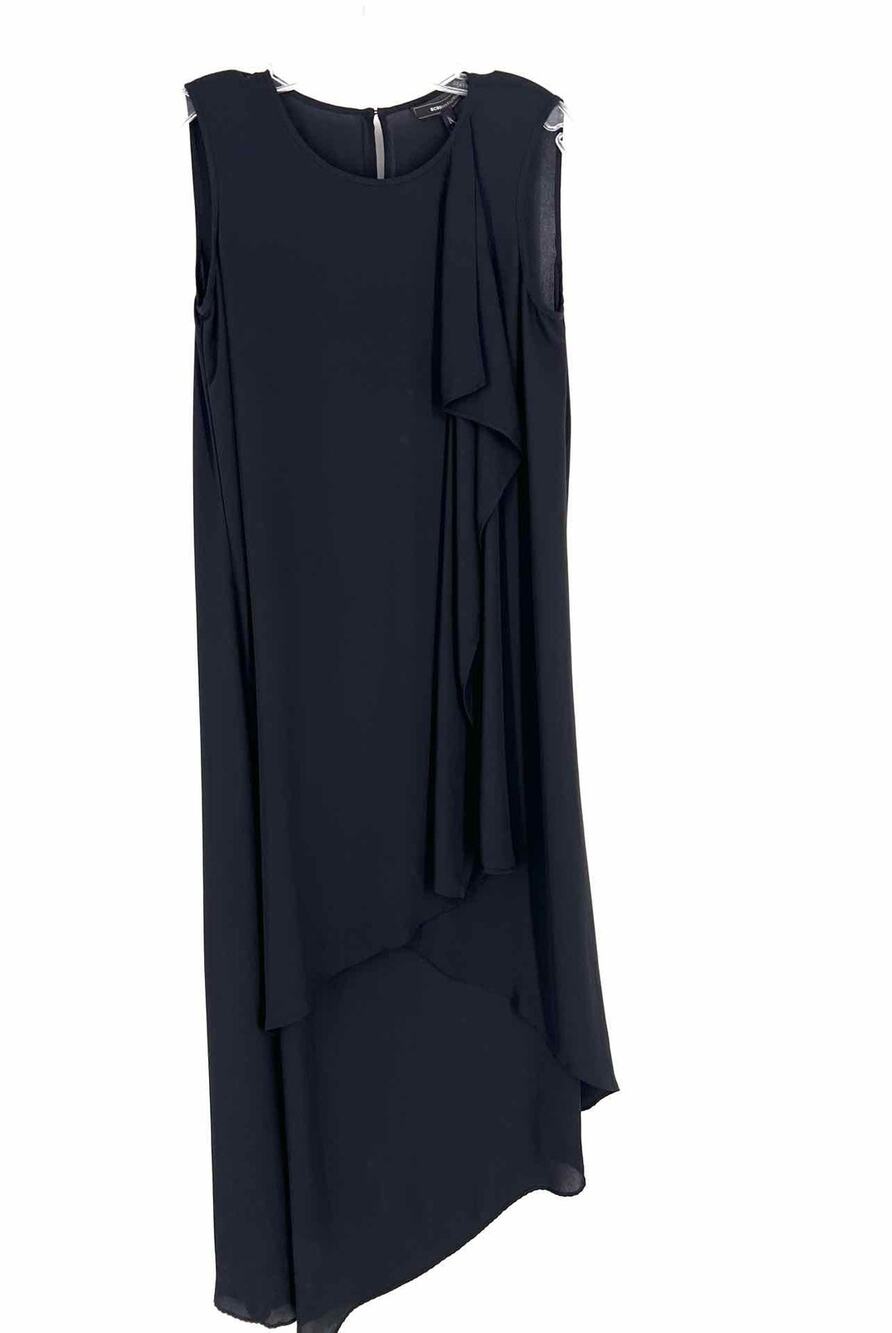 BCBGMaxazria Size S Black Ruffles Hi-Lo Dresses Dress Maxi